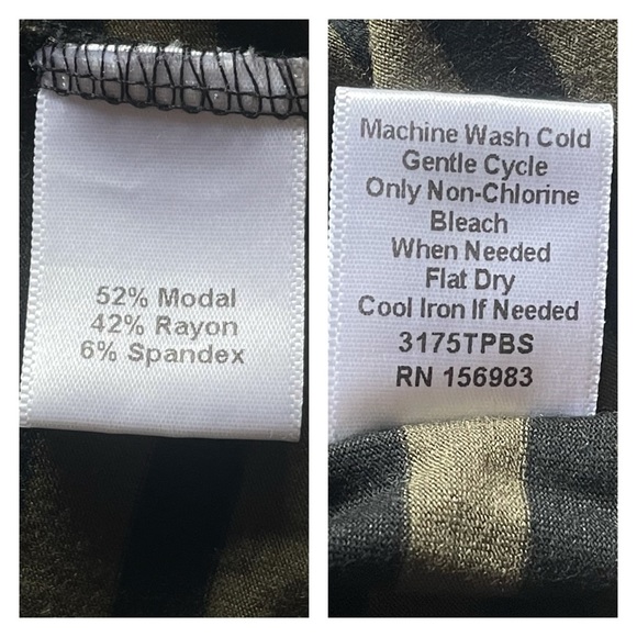 LIKE NEW Green/Black Striped Tunic Jersey Tank - Picture 8 of 8